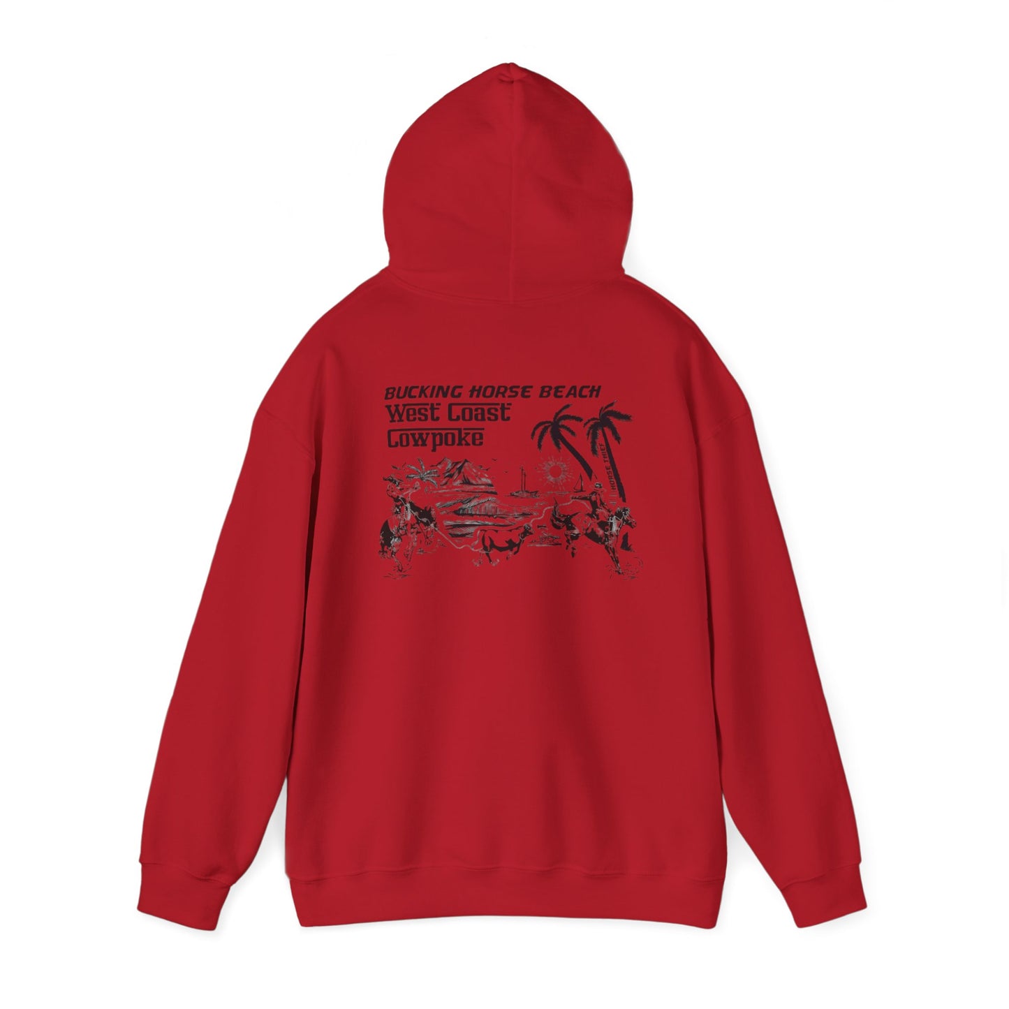Bucking Horse Beach, West Coast Cowpoke Hoodie