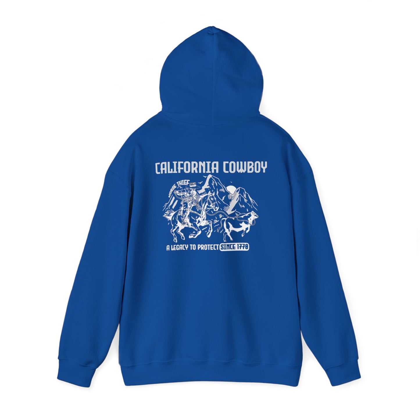 California Cowboy: A Legacy to Protect since 1770 Dark Colored Pouch Hoodies