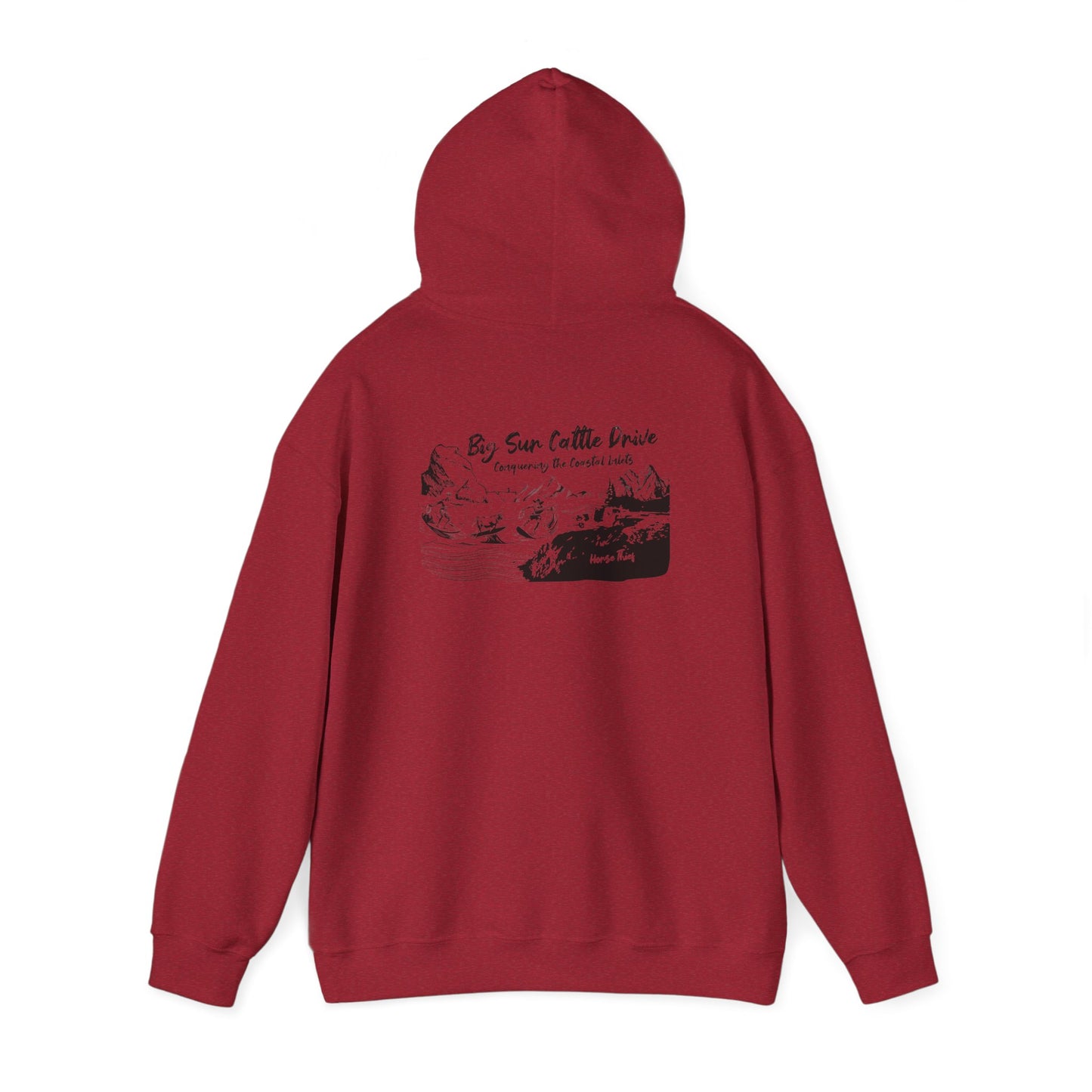 Big Sur Cattle Drive: Conquering the Coastal Inlets Hoodie