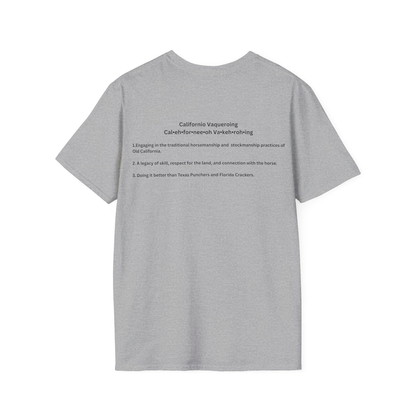 Californio Vaqueroing Style 3 (Light Colored Tee)