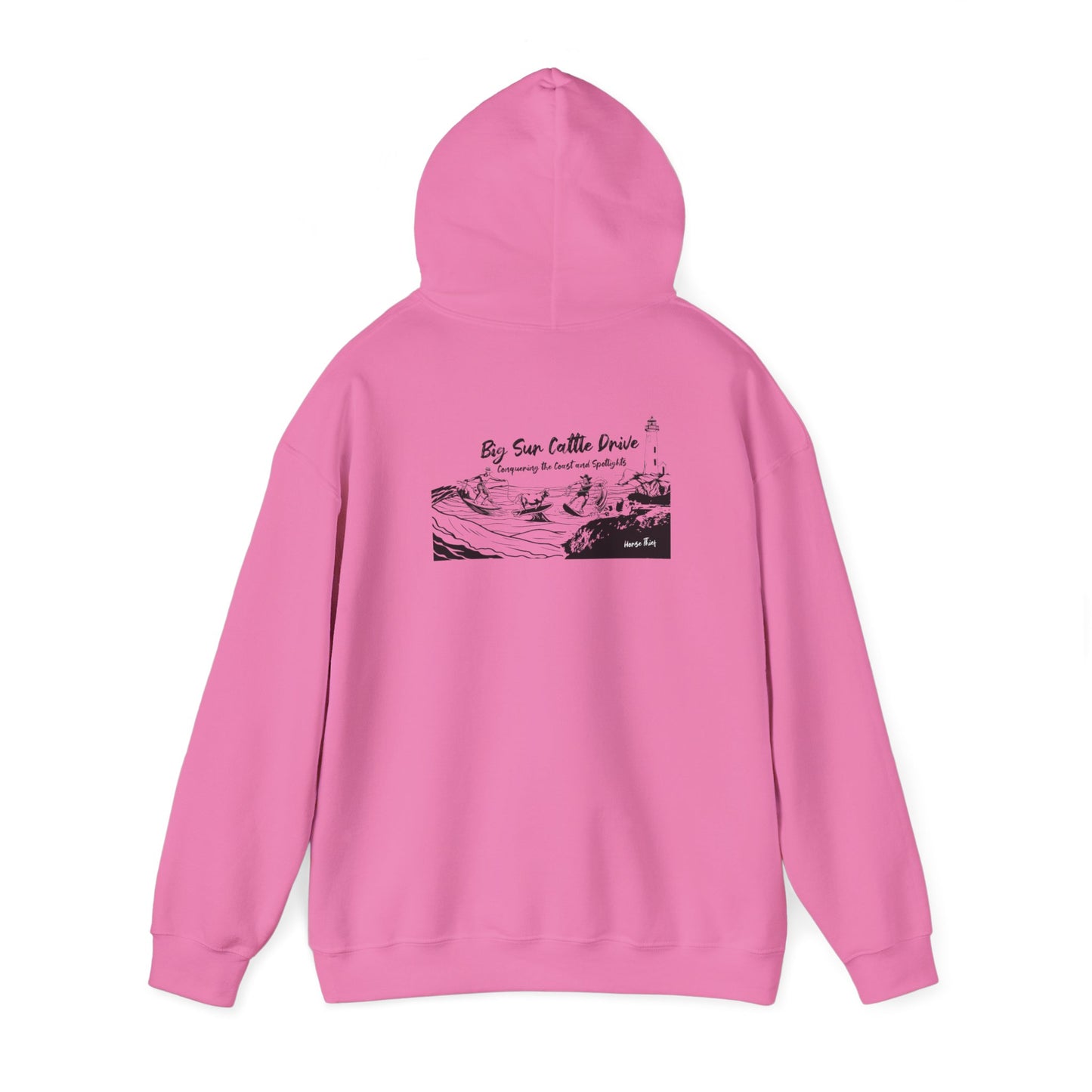 Big Sur Cattle Drive: Conquering the Coast and Spotlights Hoodie