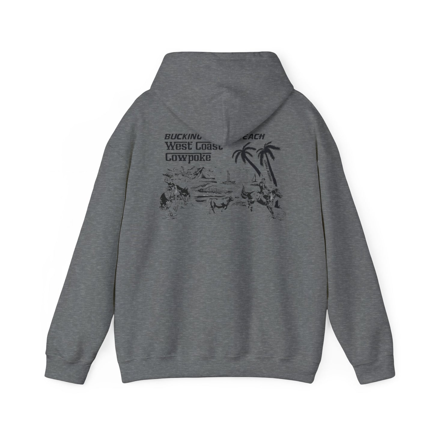 Bucking Horse Beach, West Coast Cowpoke Hoodie