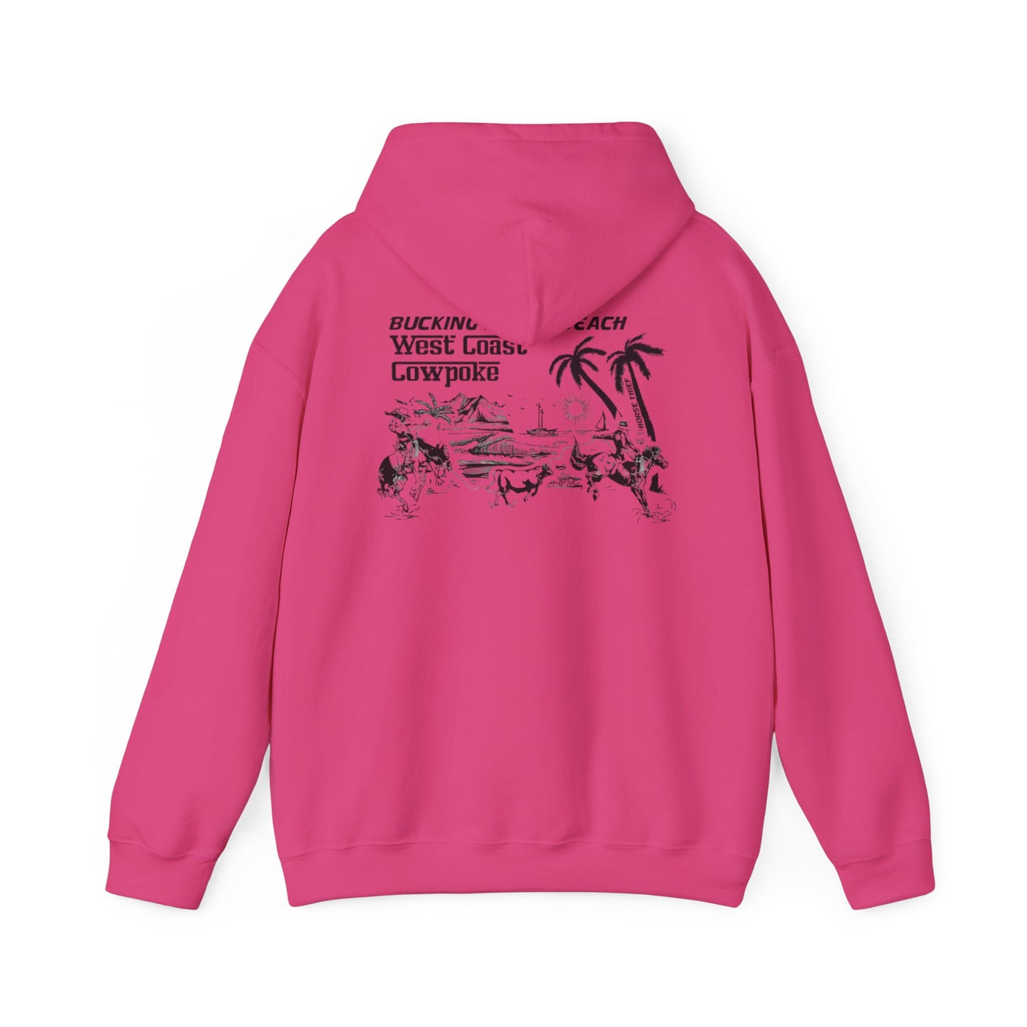 Bucking Horse Beach, West Coast Cowpoke Hoodie