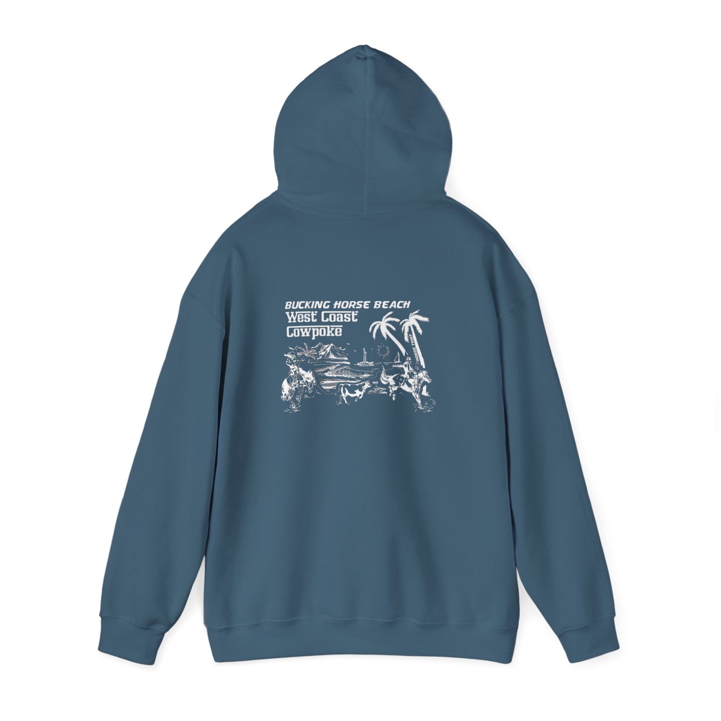Bucking Horse Beach, West Coast Cowpoke Dark Hoodie