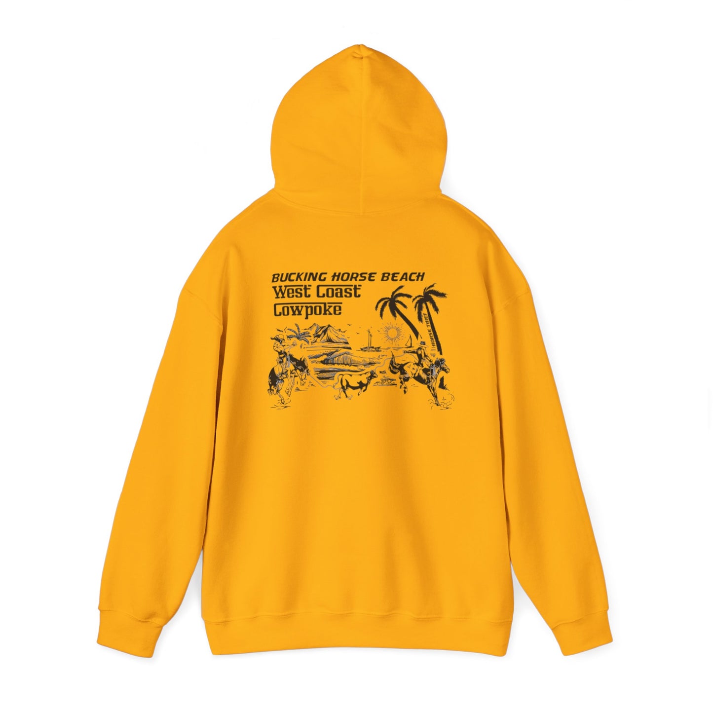 Bucking Horse Beach, West Coast Cowpoke Hoodie