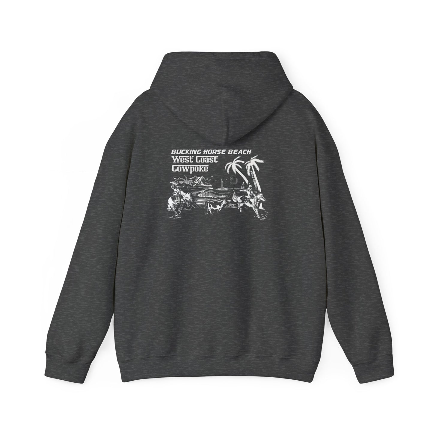 Bucking Horse Beach, West Coast Cowpoke Dark Hoodie