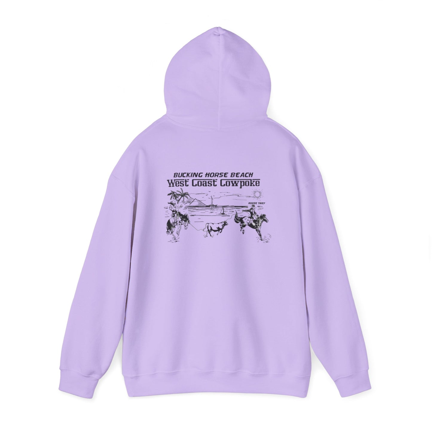 Bucking Horse Beach, West Coast Cowpoke "Simplified Design" Hoodie