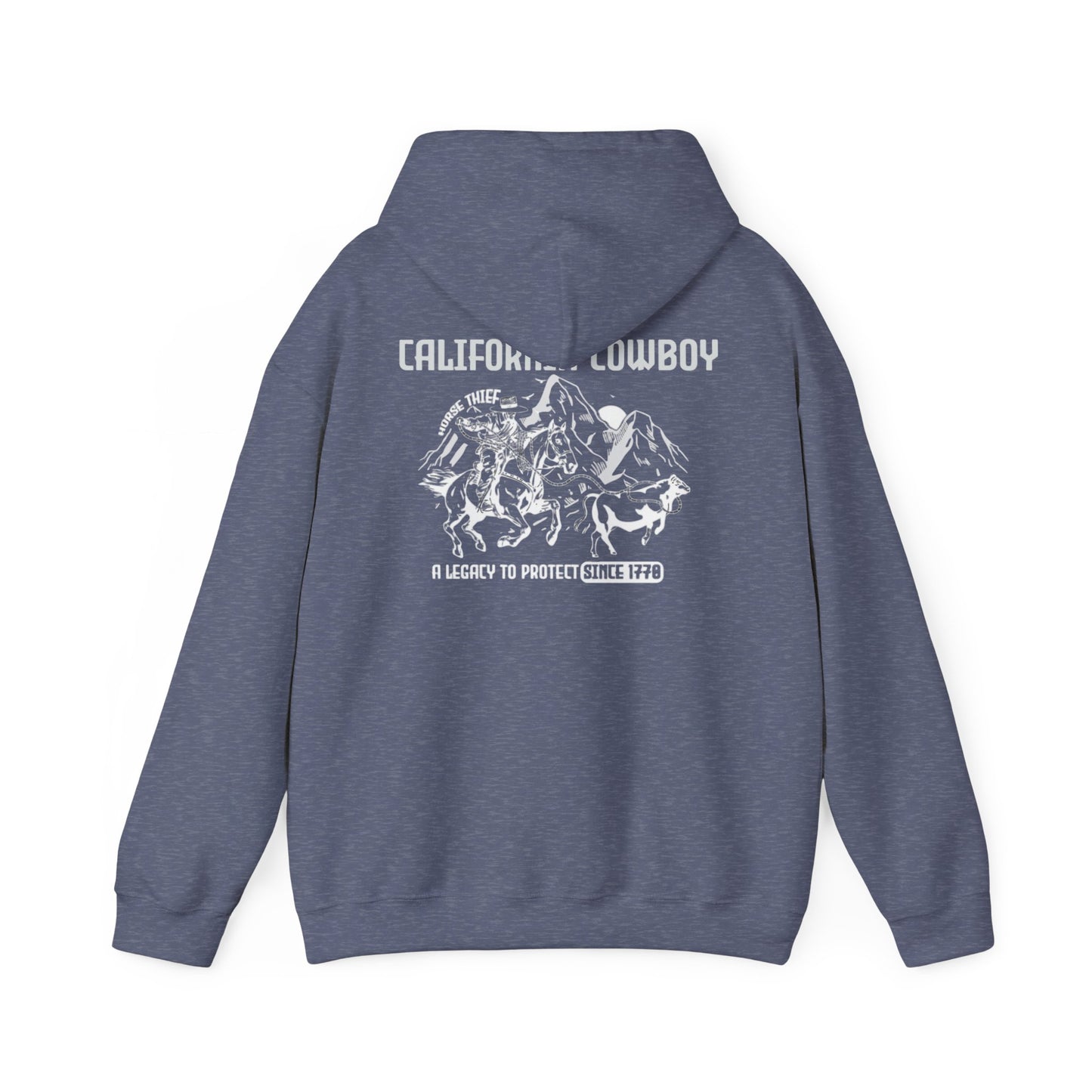 California Cowboy: A Legacy to Protect since 1770 Dark Colored Pouch Hoodies