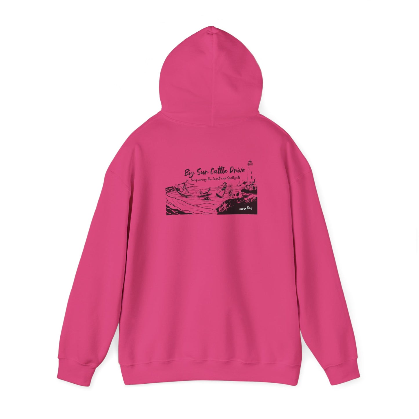 Big Sur Cattle Drive: Conquering the Coast and Spotlights Hoodie
