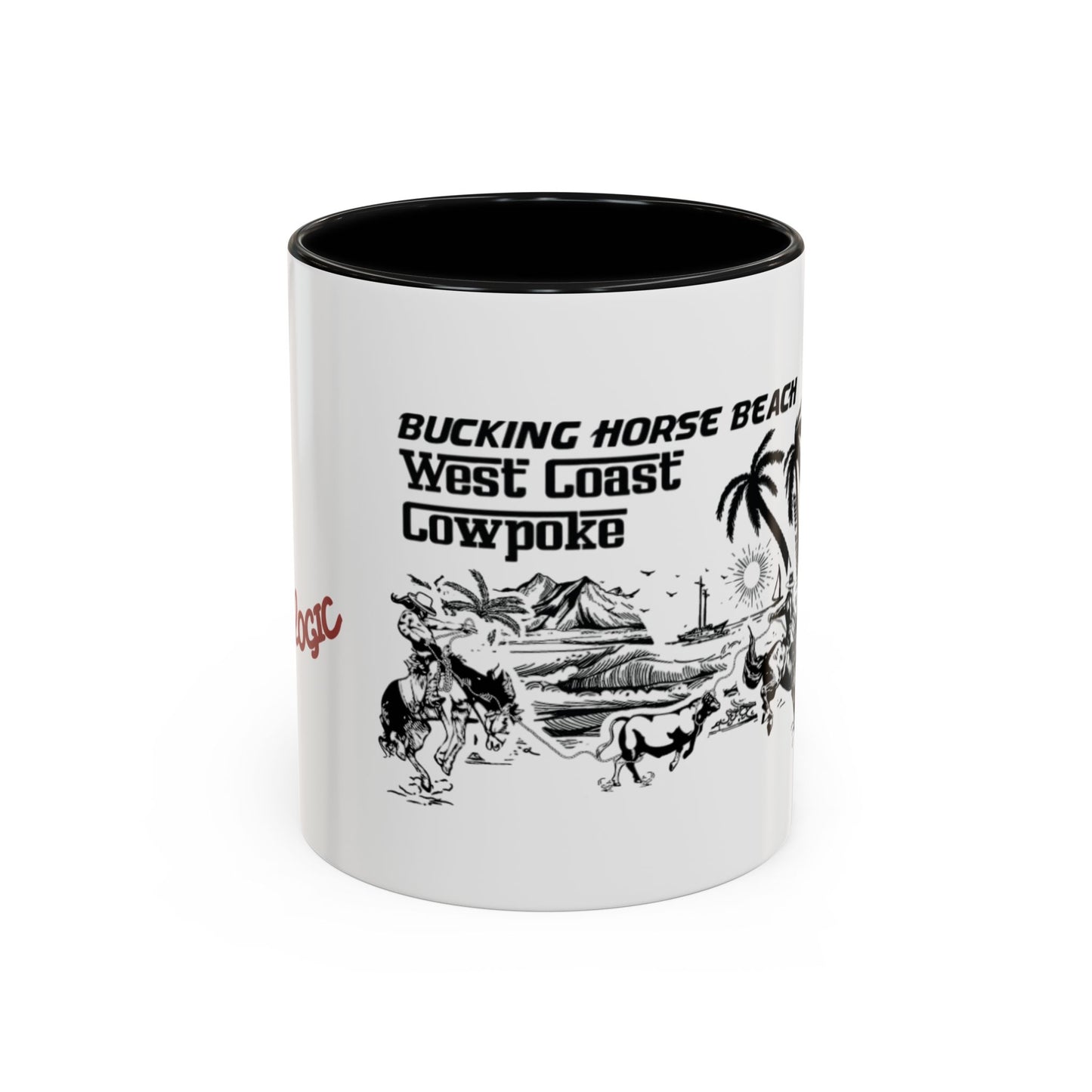 Bucking Horse Beach, West Coast Cowpoke detailed design Mug (11 and 15oz)