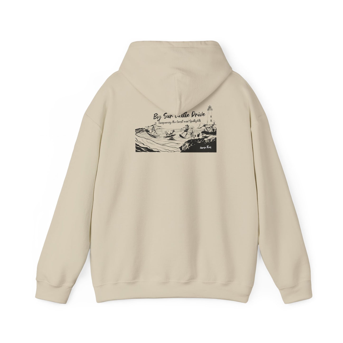 Big Sur Cattle Drive: Conquering the Coast and Spotlights Hoodie