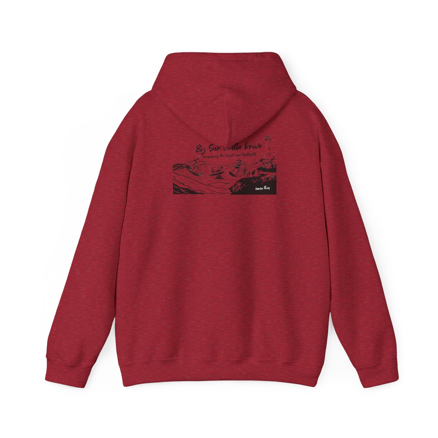 Big Sur Cattle Drive: Conquering the Coast and Spotlights Hoodie