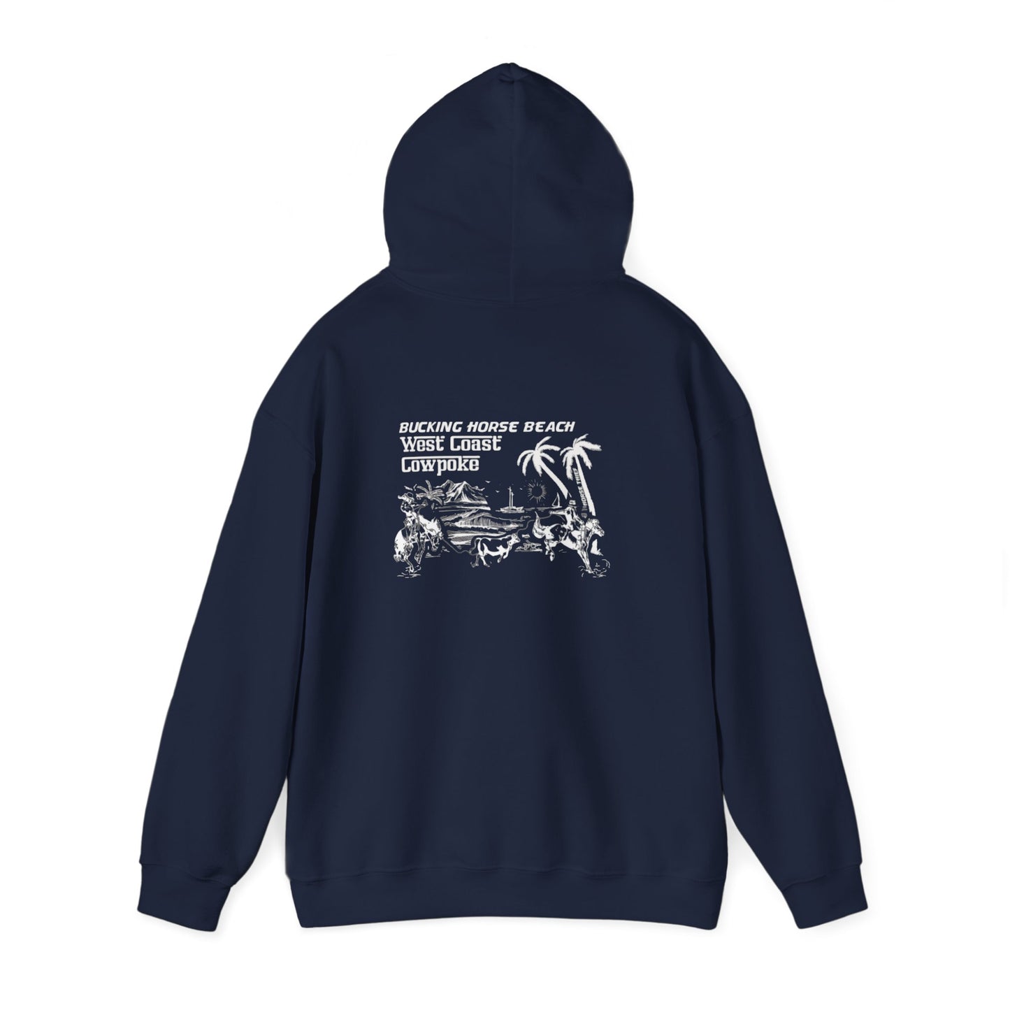 Bucking Horse Beach, West Coast Cowpoke Dark Hoodie