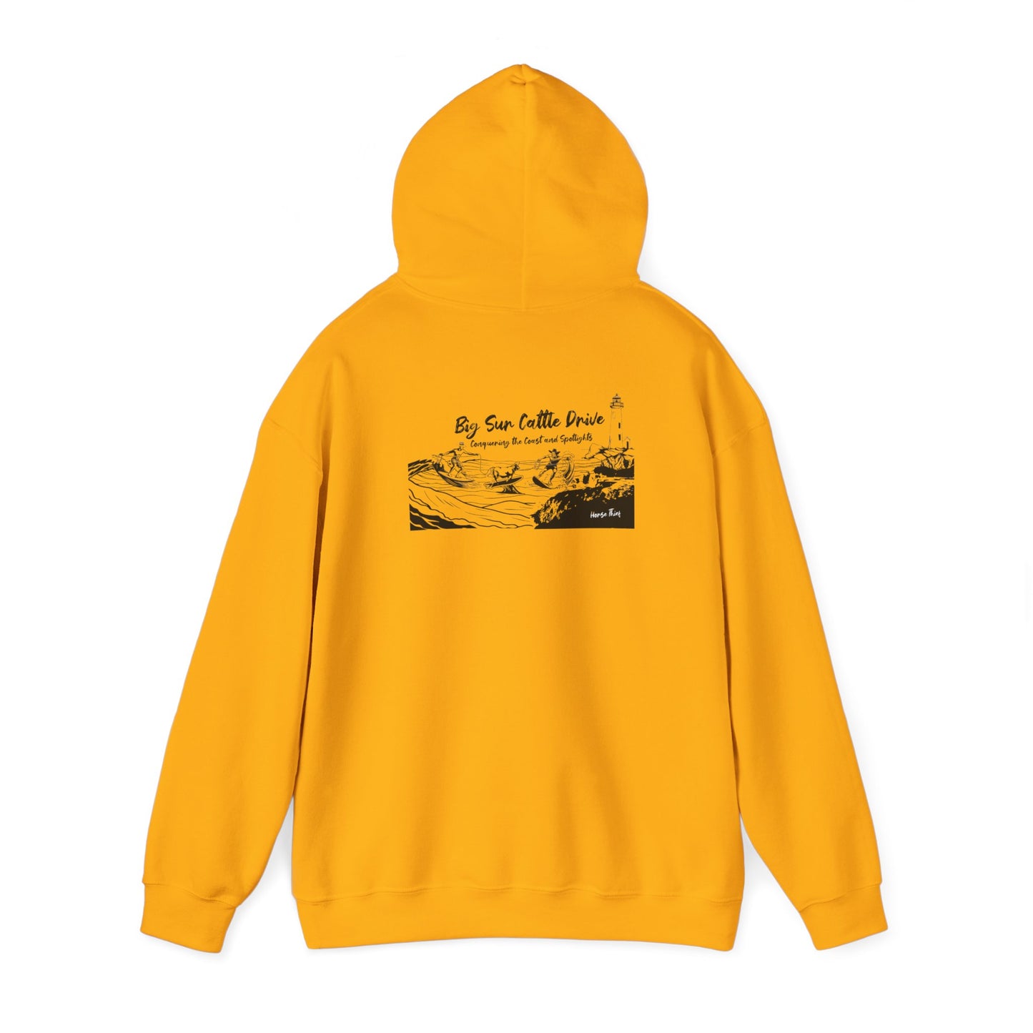 Big Sur Cattle Drive: Conquering the Coast and Spotlights Hoodie
