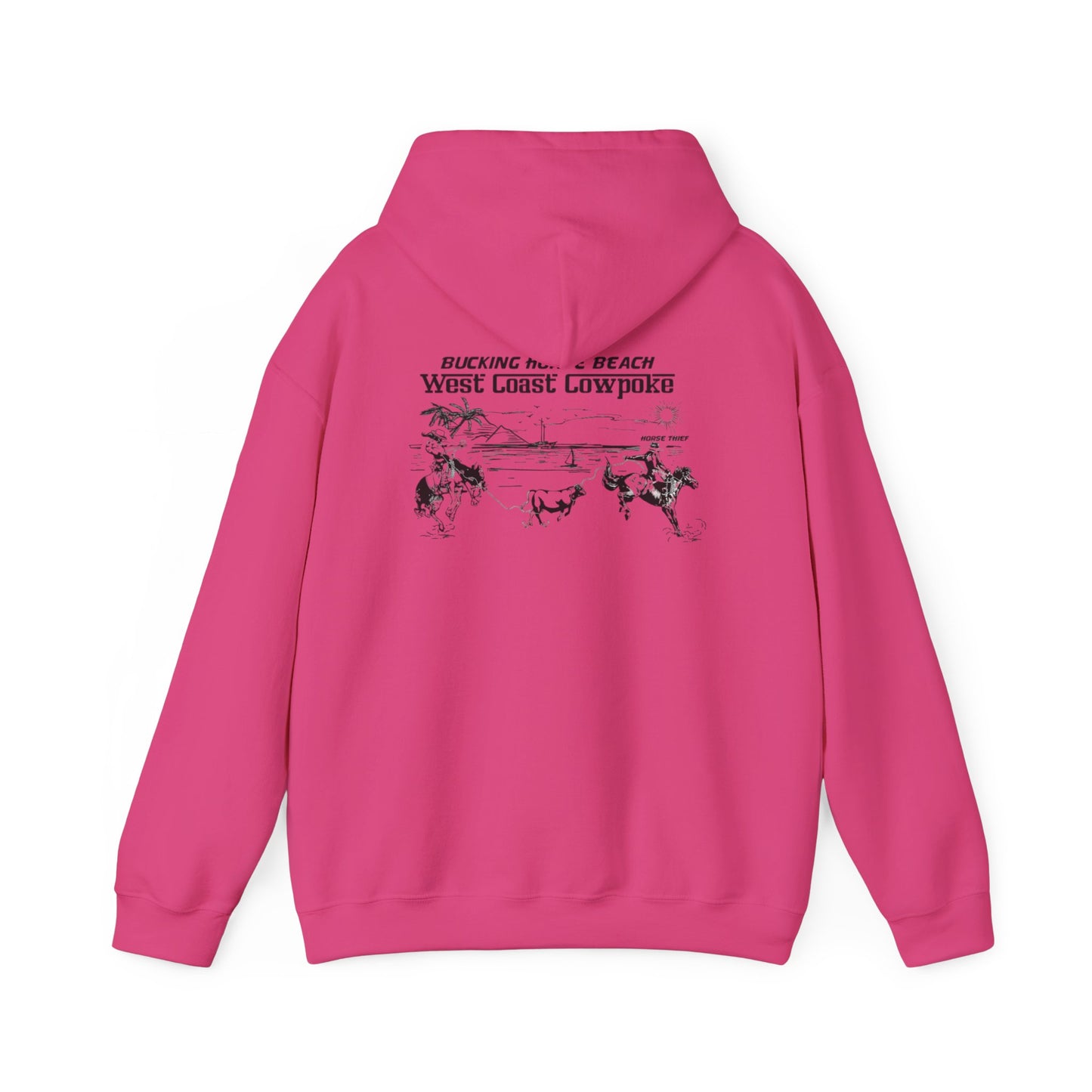 Bucking Horse Beach, West Coast Cowpoke "Simplified Design" Hoodie