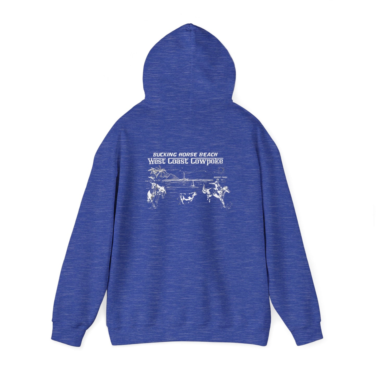 Bucking Horse Beach, West Coast Cowpoke "Simplified Design" (Dark Hoodie)