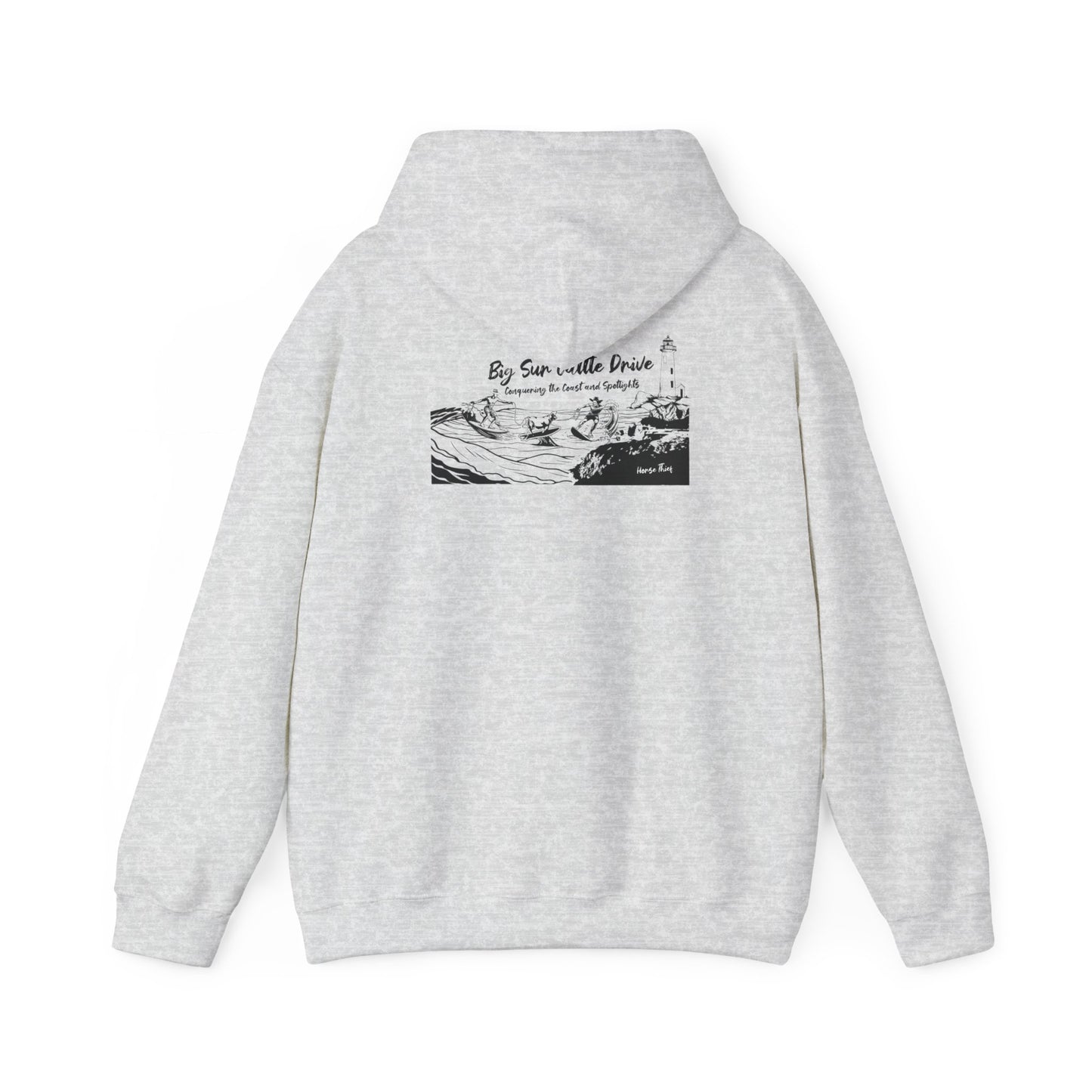 Big Sur Cattle Drive: Conquering the Coast and Spotlights Hoodie