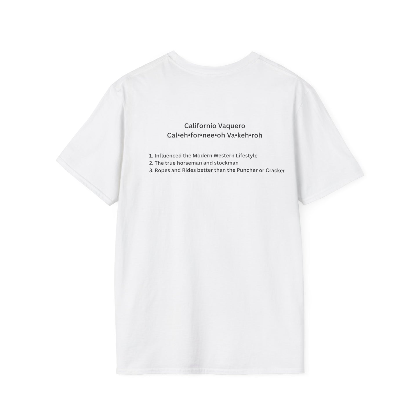Californio Vaqueroing Style 1 (Light Colored Tee)