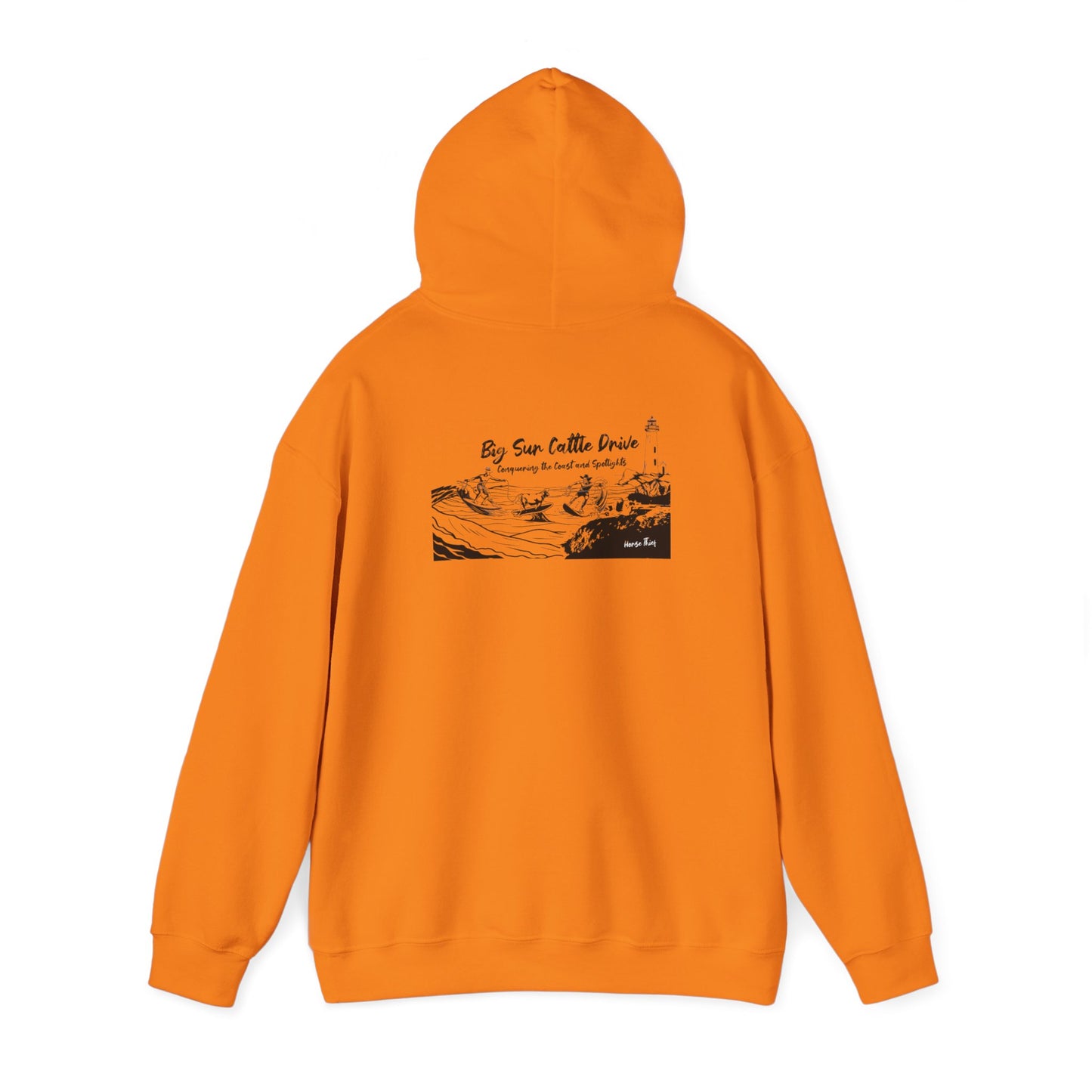 Big Sur Cattle Drive: Conquering the Coast and Spotlights Hoodie