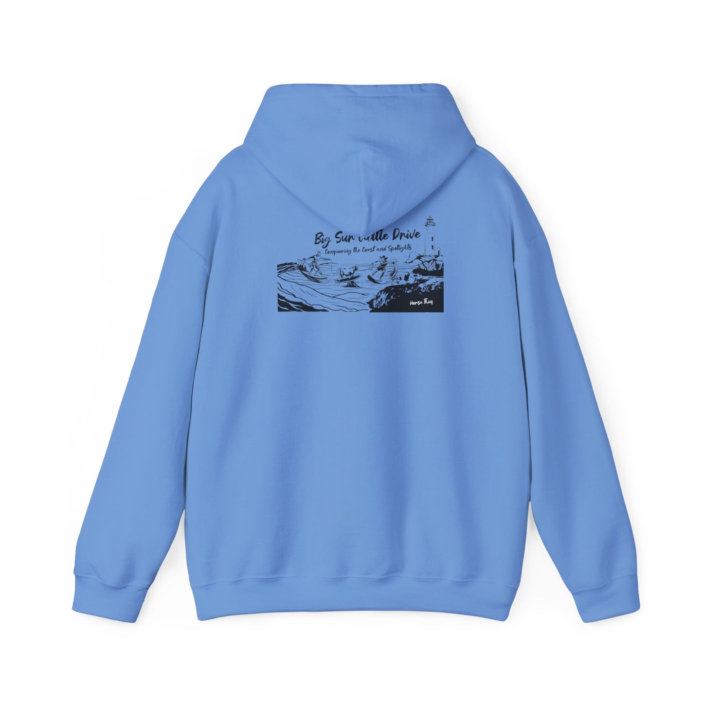 Big Sur Cattle Drive: Conquering the Coast and Spotlights Hoodie