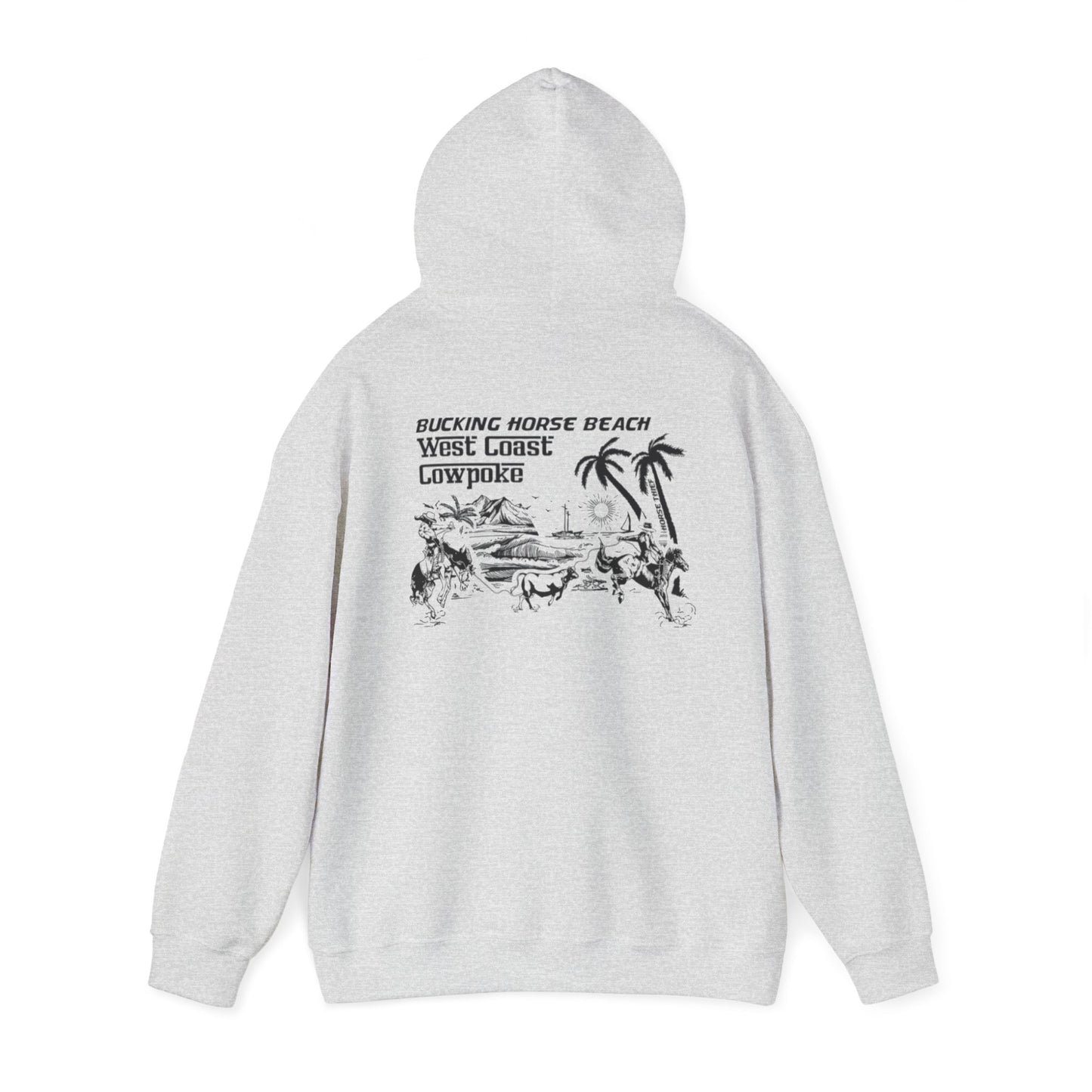 Bucking Horse Beach, West Coast Cowpoke Hoodie