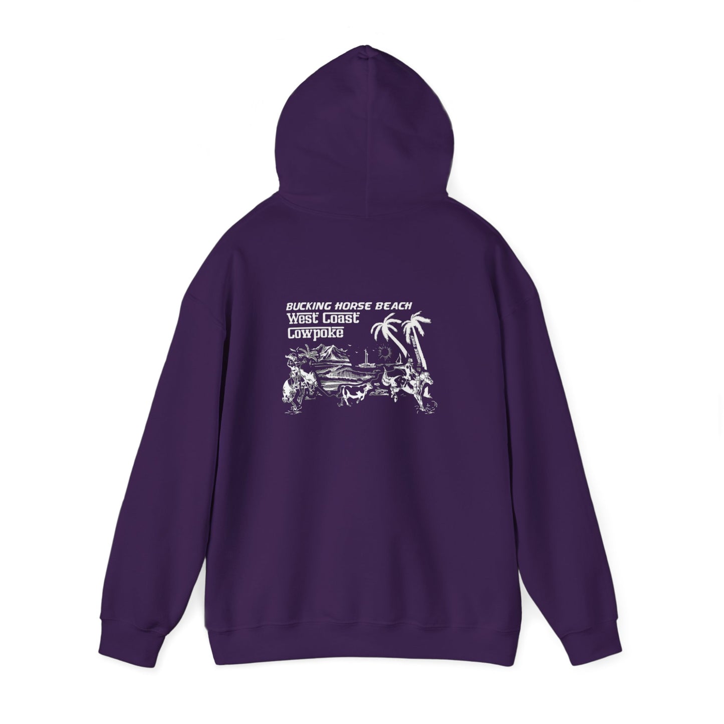 Bucking Horse Beach, West Coast Cowpoke Dark Hoodie
