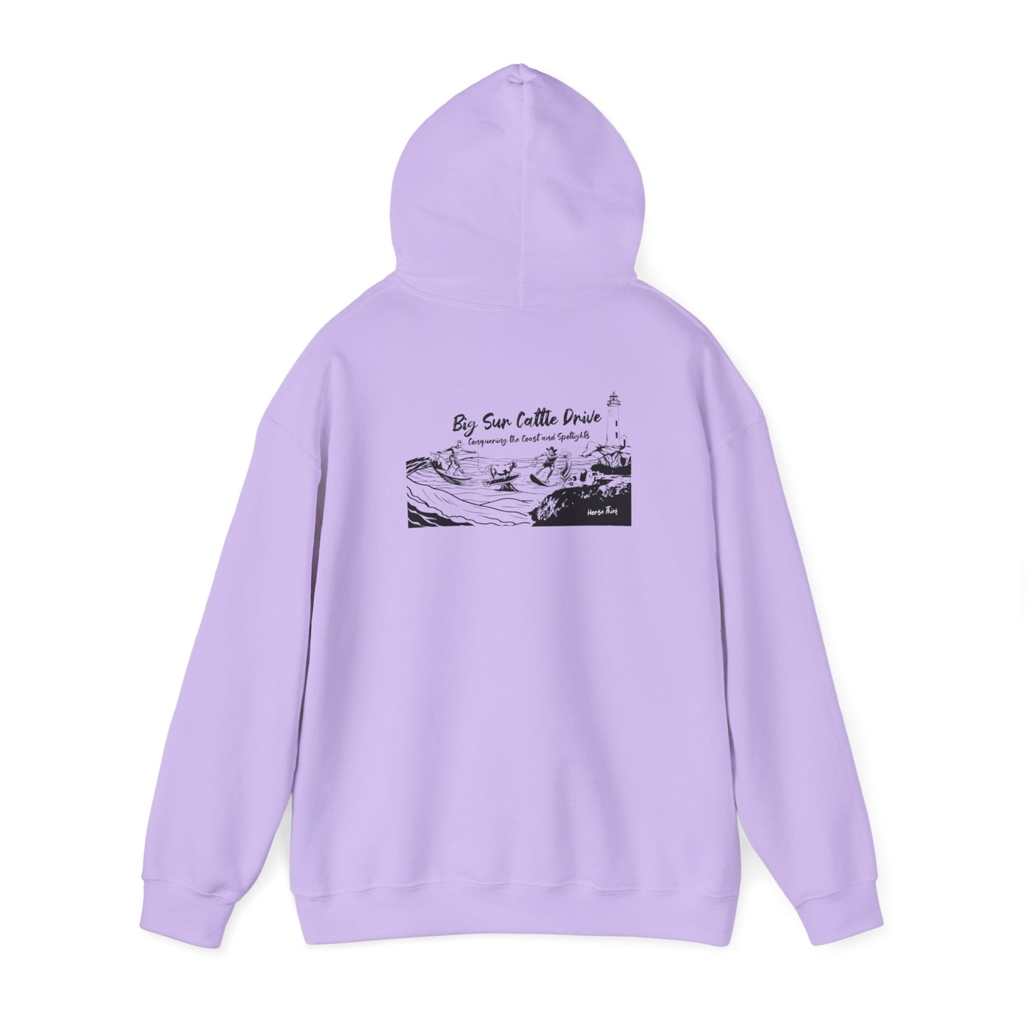Big Sur Cattle Drive: Conquering the Coast and Spotlights Hoodie