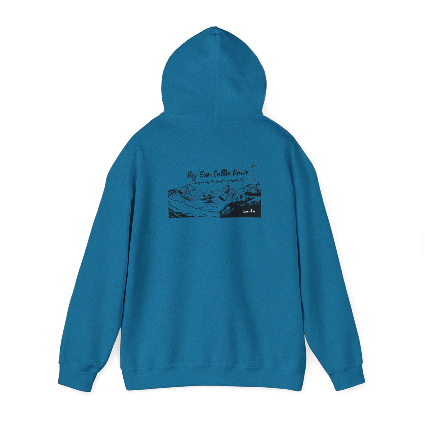 Big Sur Cattle Drive: Conquering the Coast and Spotlights Hoodie