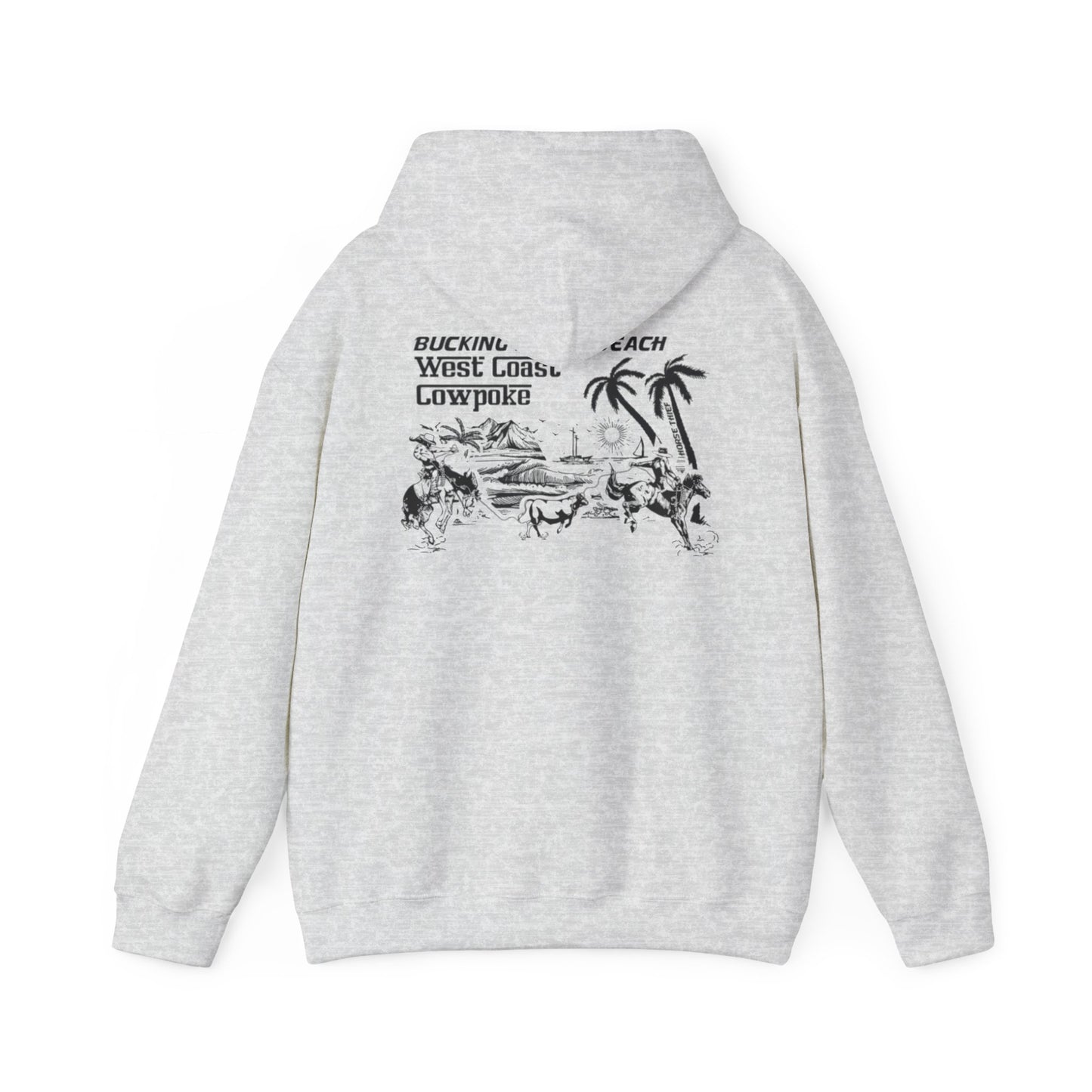Bucking Horse Beach, West Coast Cowpoke Hoodie