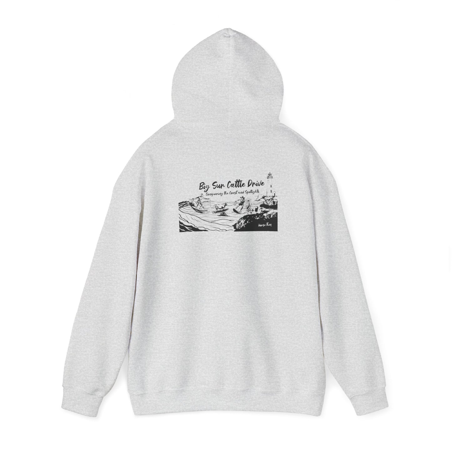 Big Sur Cattle Drive: Conquering the Coast and Spotlights Hoodie