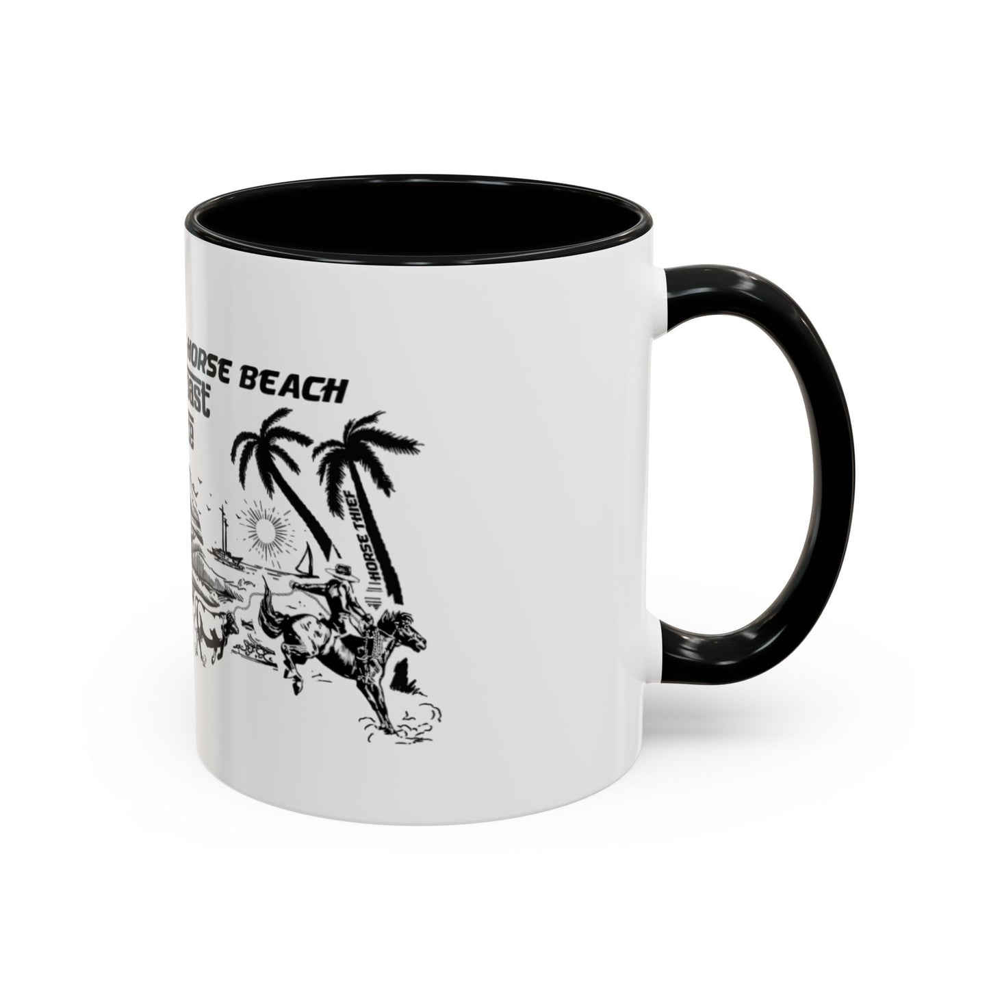 Bucking Horse Beach, West Coast Cowpoke detailed design Mug (11 and 15oz)