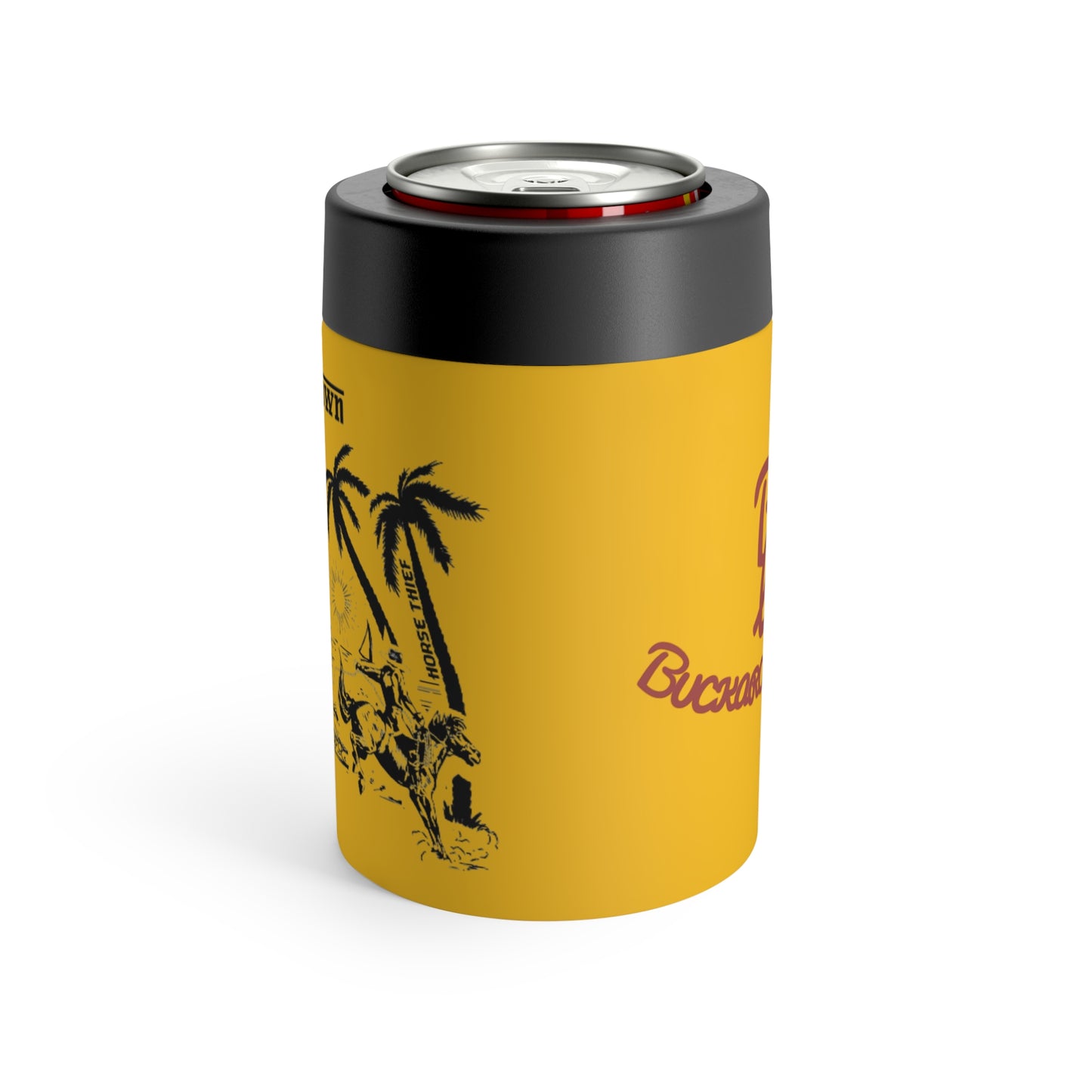 Shoreline Showdown: West Coast Cowpoke Detailed Design (12 Oz Can Tumbler)