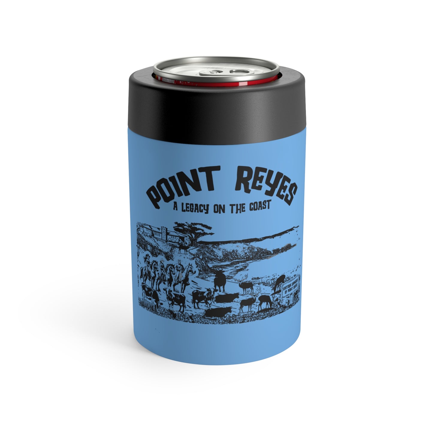Point Reyes, A Legacy on the Coast (Light Blue 12 Oz Koozie Tumbler)