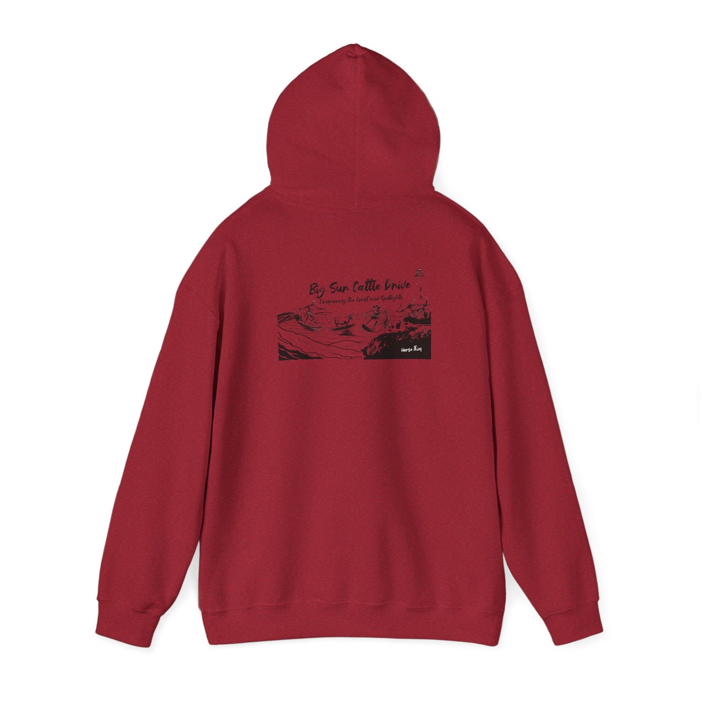 Big Sur Cattle Drive: Conquering the Coast and Spotlights Hoodie