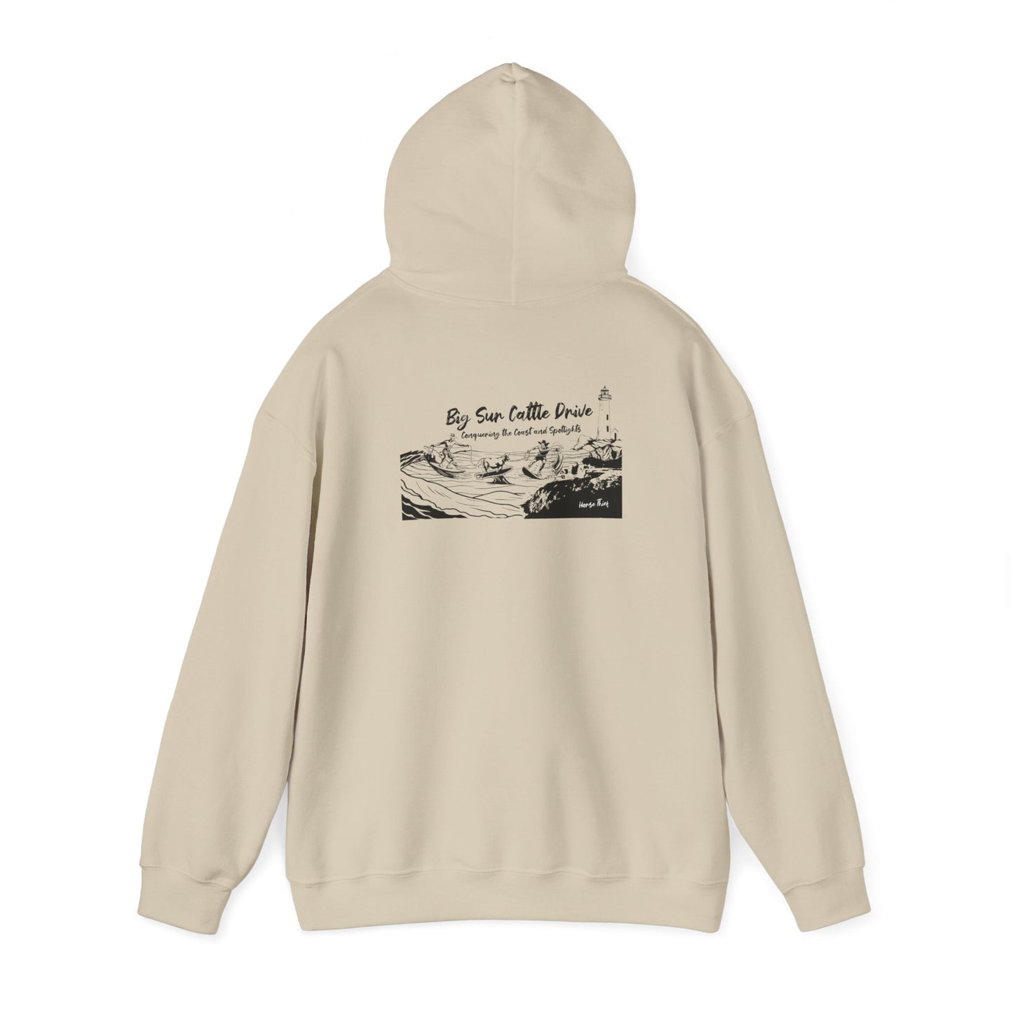 Big Sur Cattle Drive: Conquering the Coast and Spotlights Hoodie