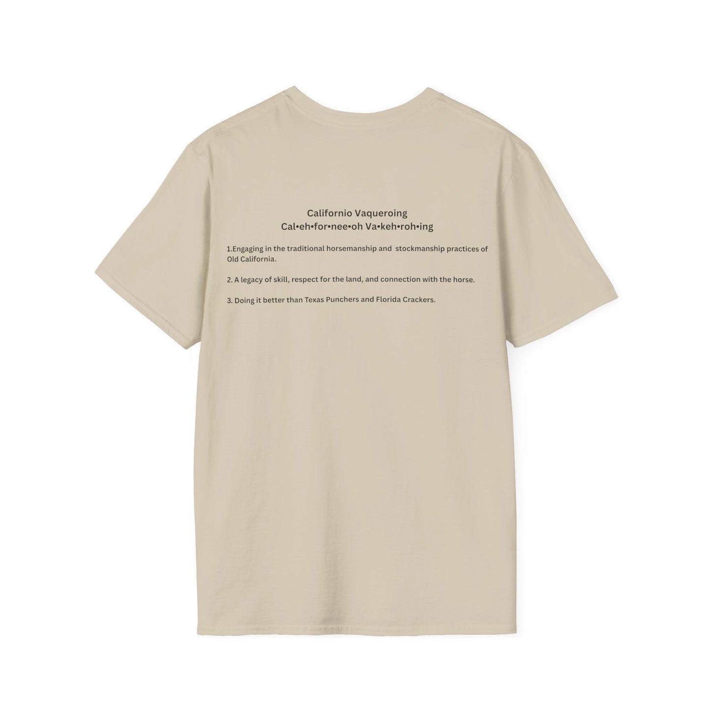 Californio Vaqueroing Style 3 (Light Colored Tee)