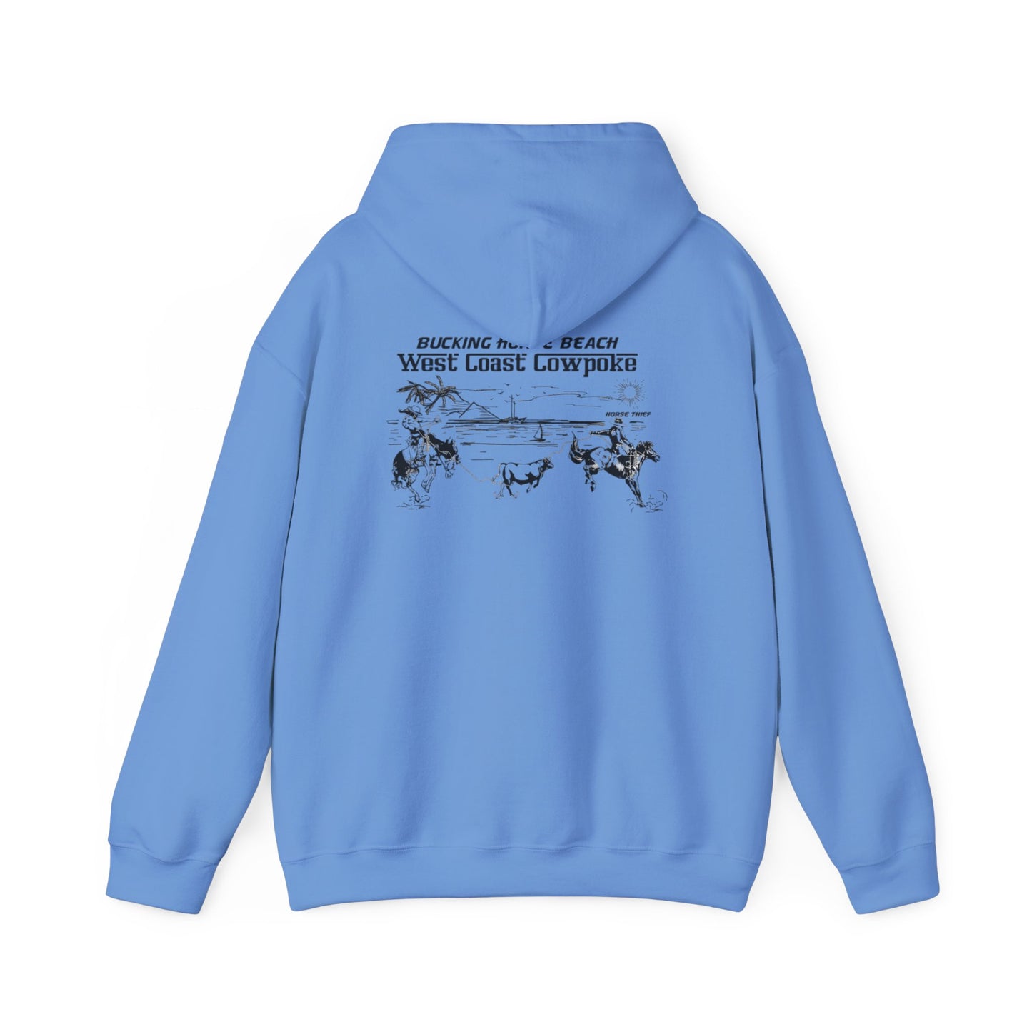 Bucking Horse Beach, West Coast Cowpoke "Simplified Design" Hoodie