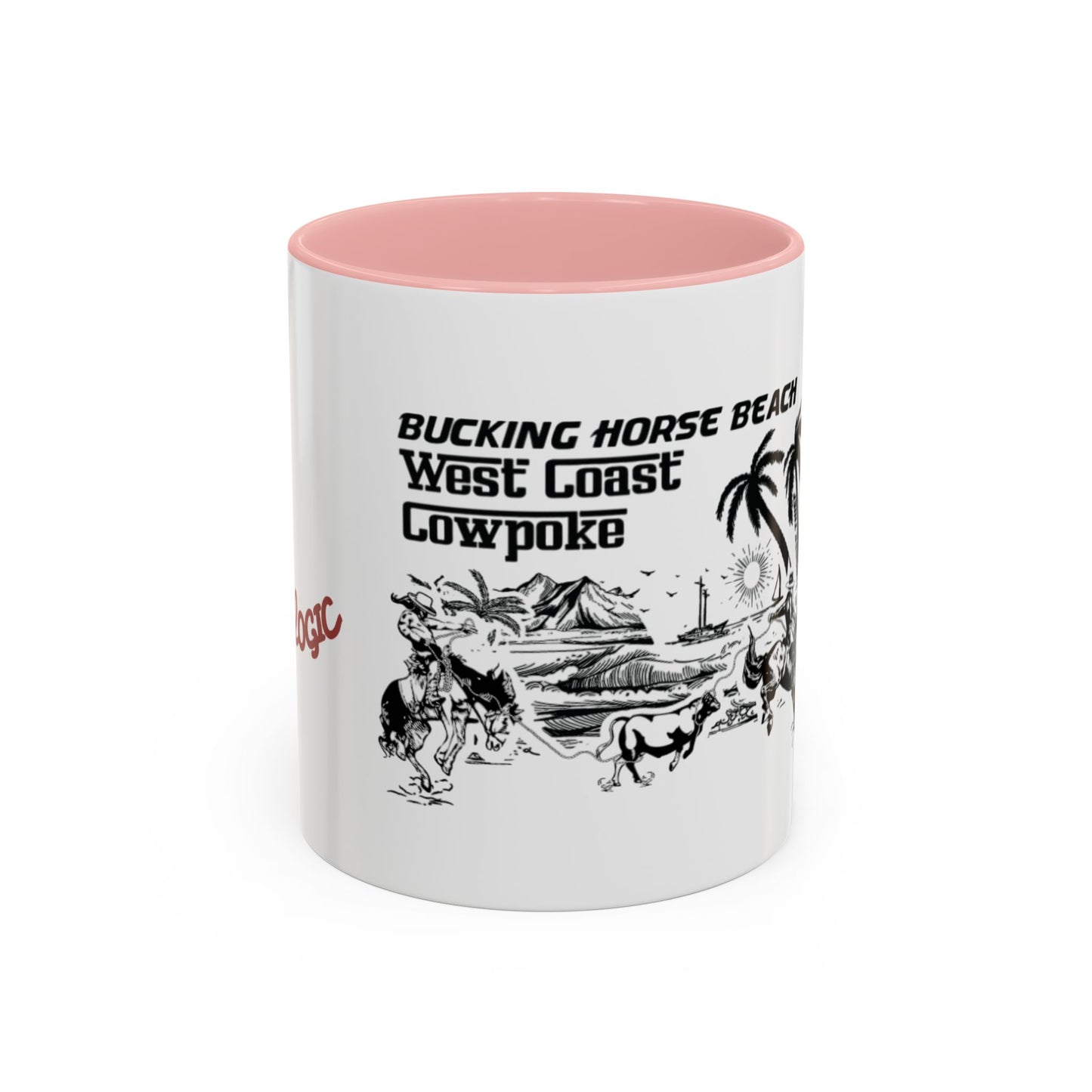 Bucking Horse Beach, West Coast Cowpoke detailed design Mug (11 and 15oz)