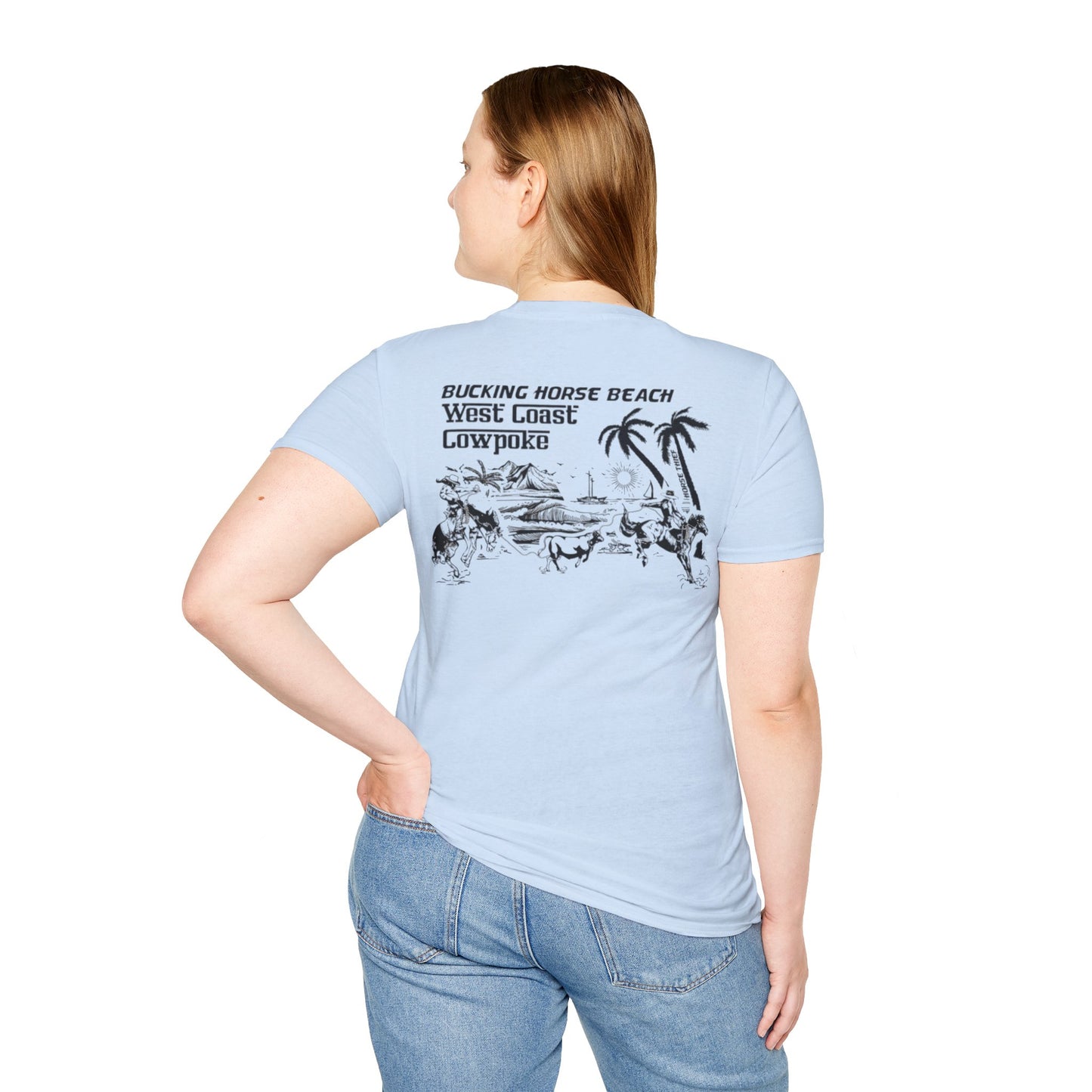 Bucking Horse Beach, West Coast Cowpoke Classic Tee