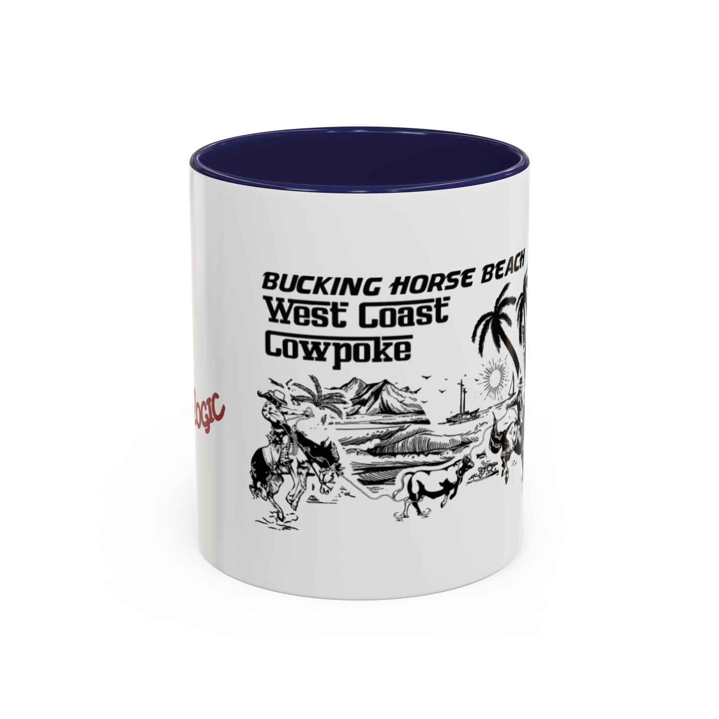 Bucking Horse Beach, West Coast Cowpoke detailed design Mug (11 and 15oz)
