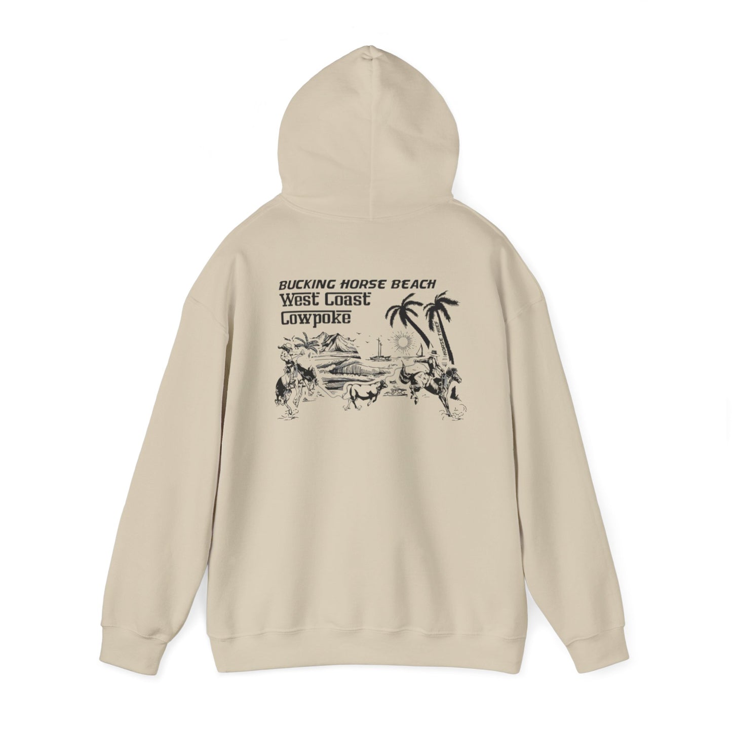 Bucking Horse Beach, West Coast Cowpoke Hoodie