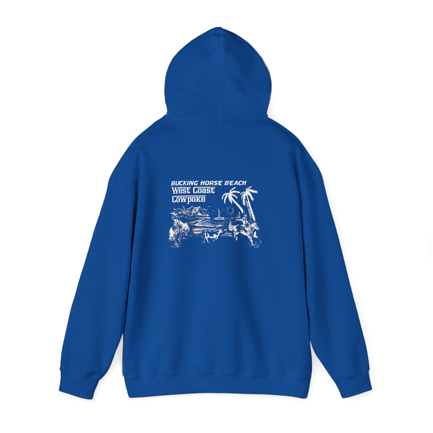 Bucking Horse Beach, West Coast Cowpoke Dark Hoodie