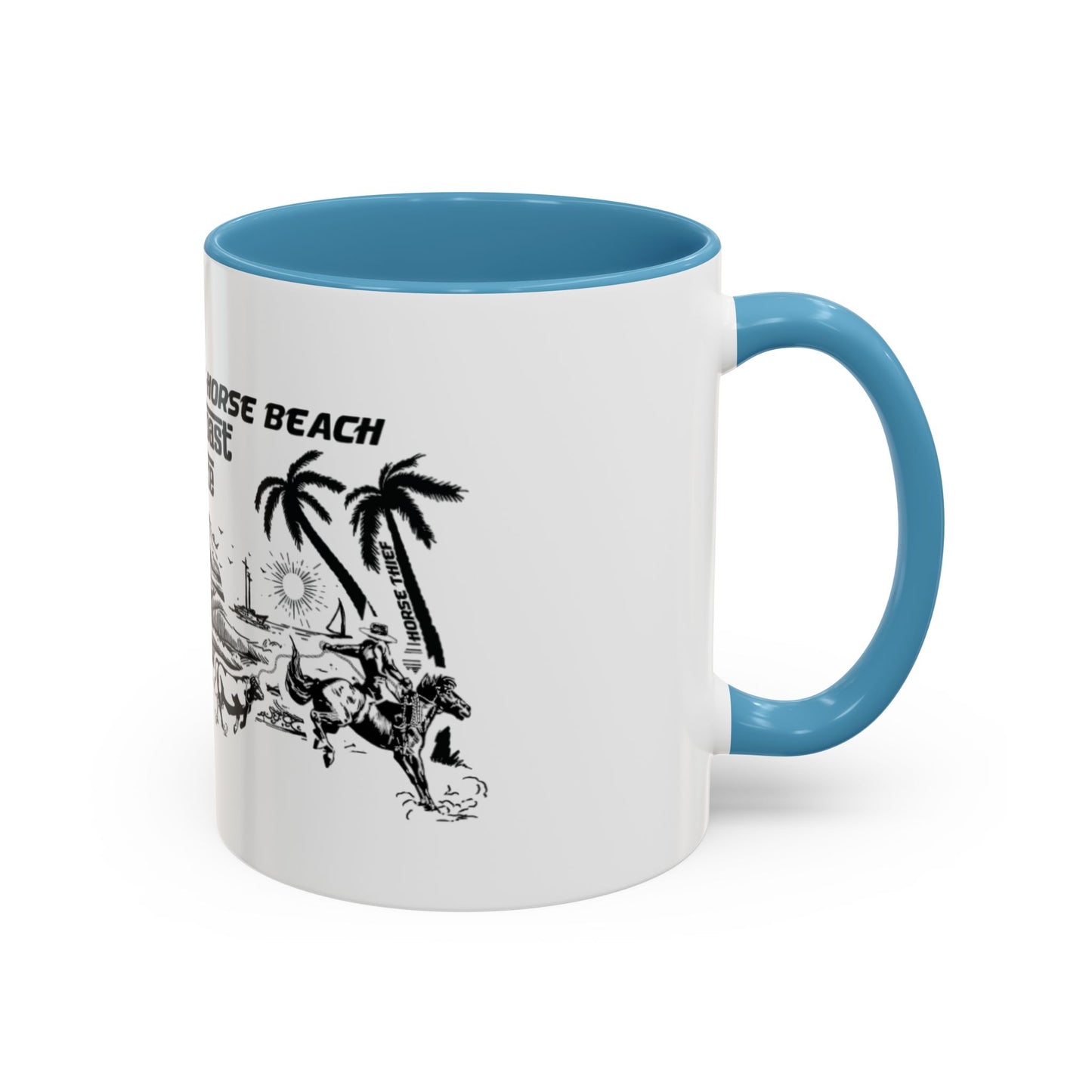 Bucking Horse Beach, West Coast Cowpoke detailed design Mug (11 and 15oz)