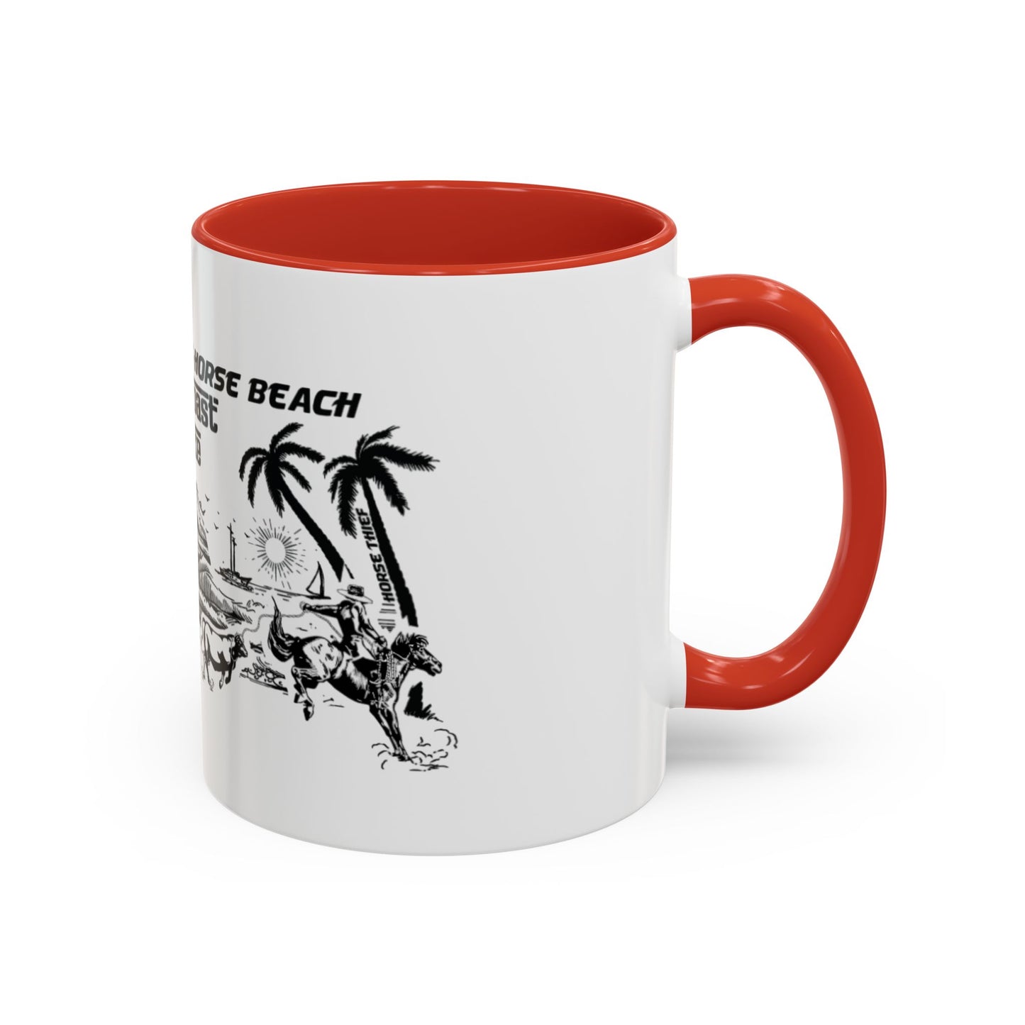 Bucking Horse Beach, West Coast Cowpoke detailed design Mug (11 and 15oz)
