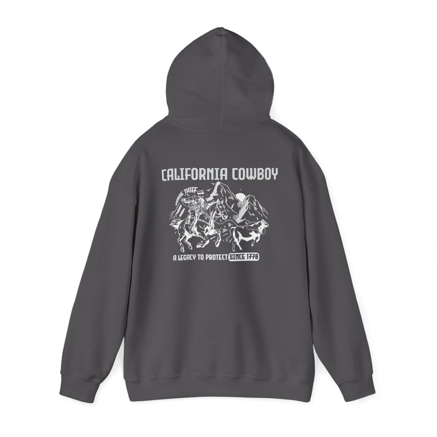 California Cowboy: A Legacy to Protect since 1770 Dark Colored Pouch Hoodies