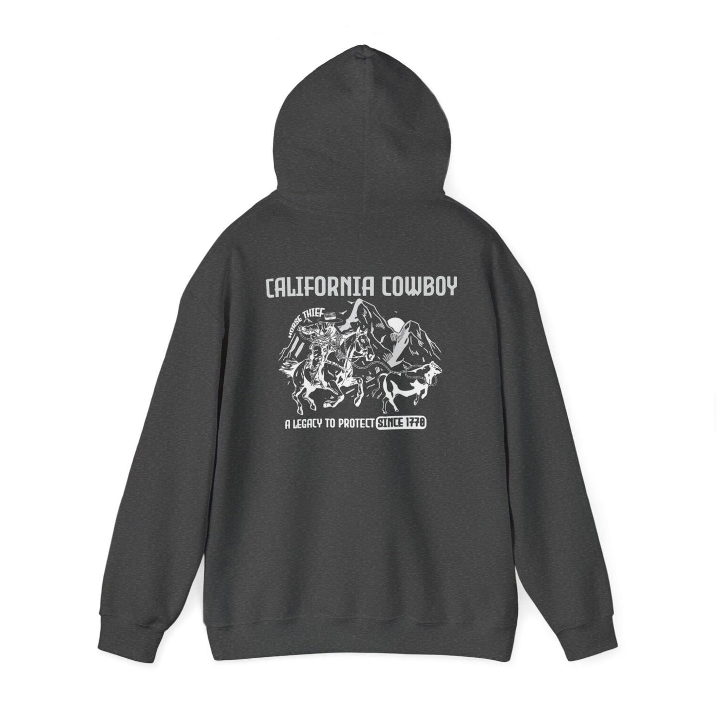 California Cowboy: A Legacy to Protect since 1770 Dark Colored Pouch Hoodies