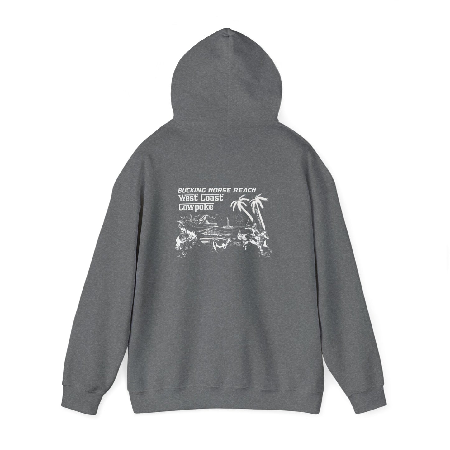 Bucking Horse Beach, West Coast Cowpoke Dark Hoodie