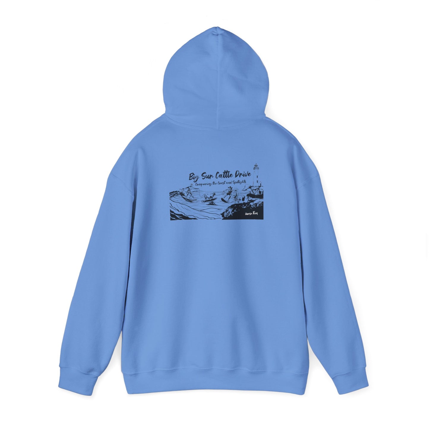 Big Sur Cattle Drive: Conquering the Coast and Spotlights Hoodie
