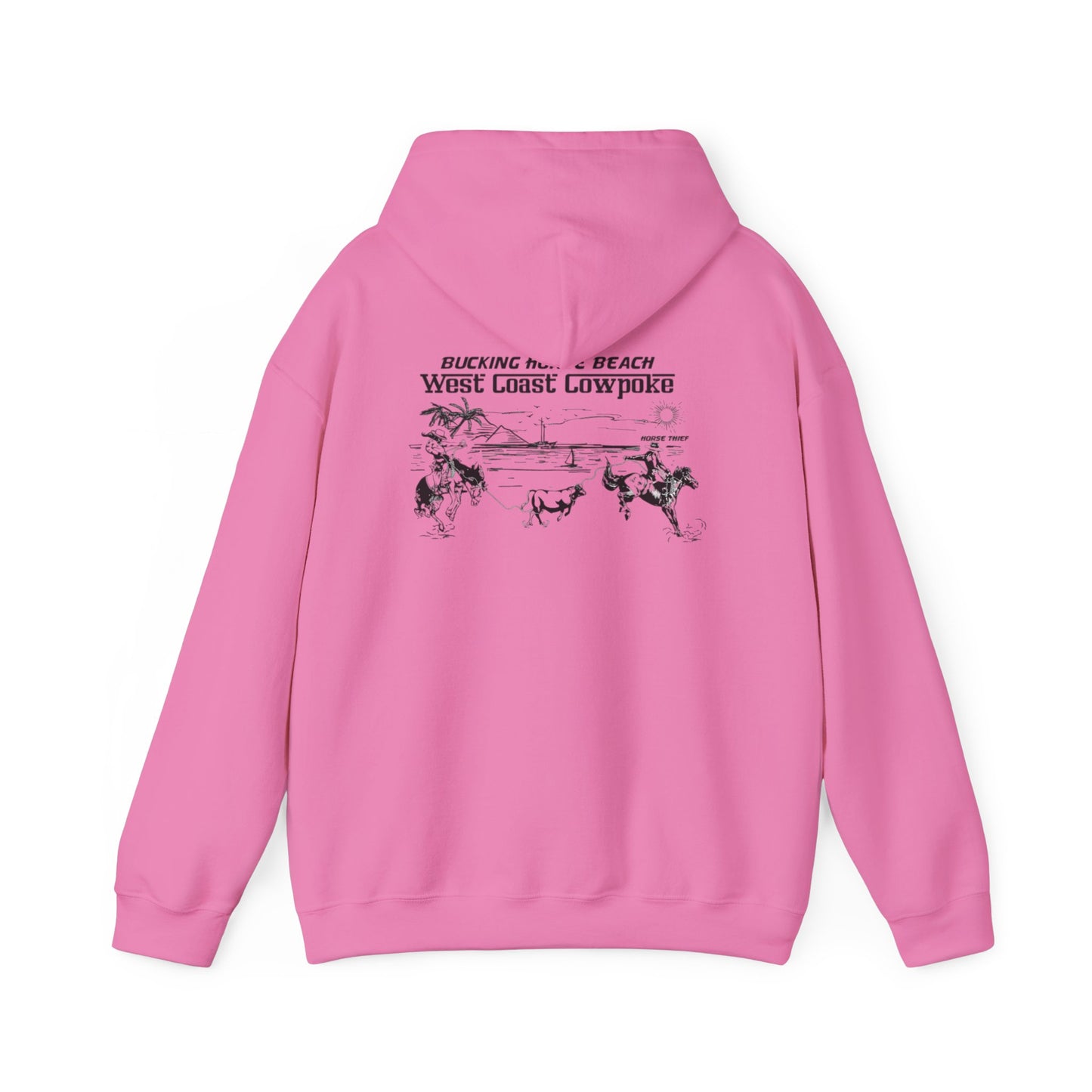 Bucking Horse Beach, West Coast Cowpoke "Simplified Design" Hoodie