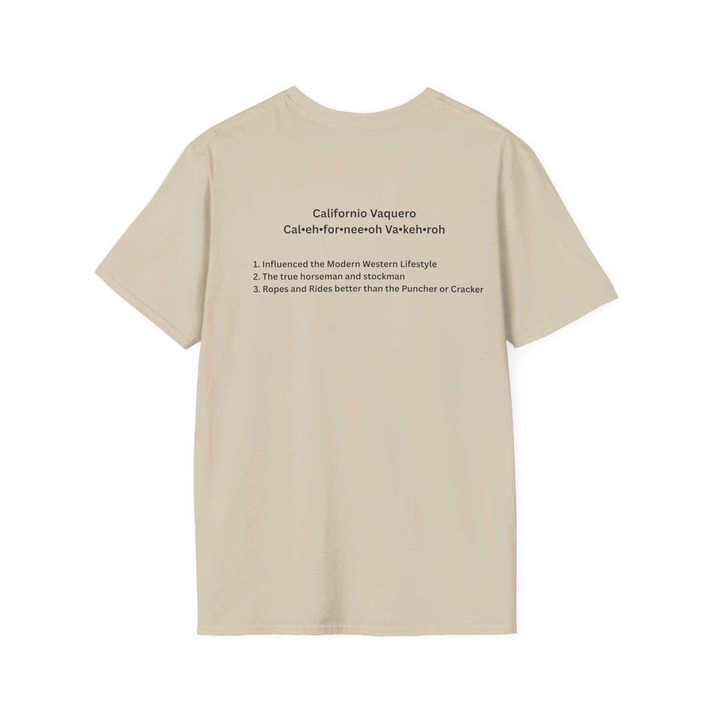 Californio Vaqueroing Style 1  (Light Colored Tee)
